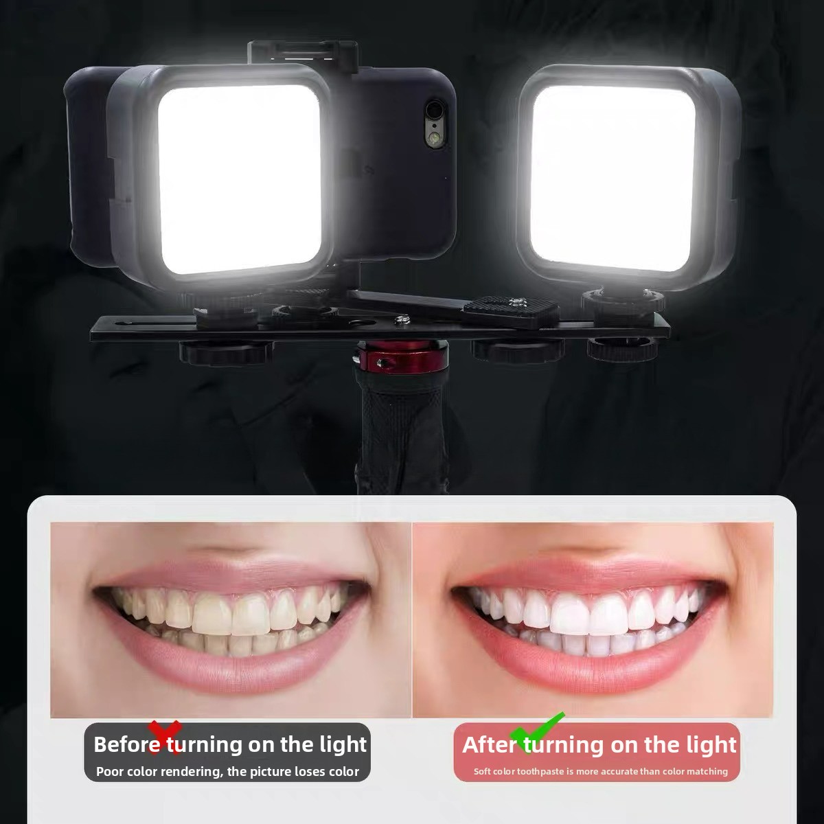 Photography Basics - Tandheelkundige fotolamp met Bluetooth, orale fotoverlichting,