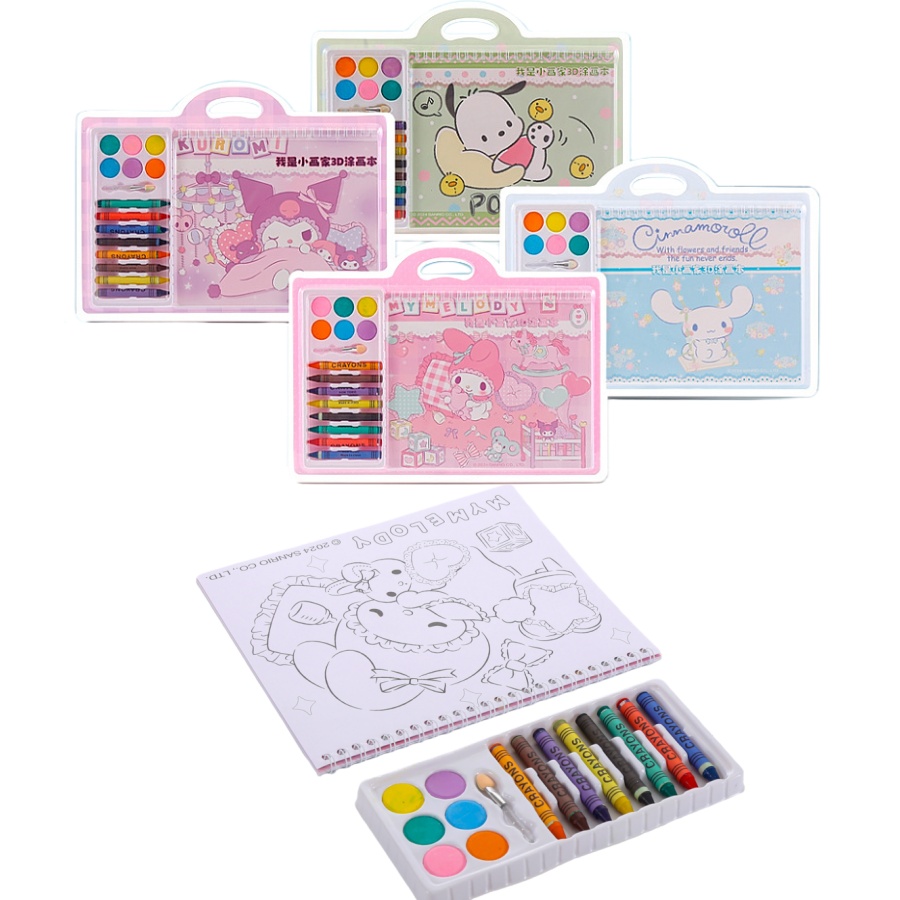 Photography Book - HelloKitty 3D-kleurboek met schetsmateriaal, draagbare schilderset