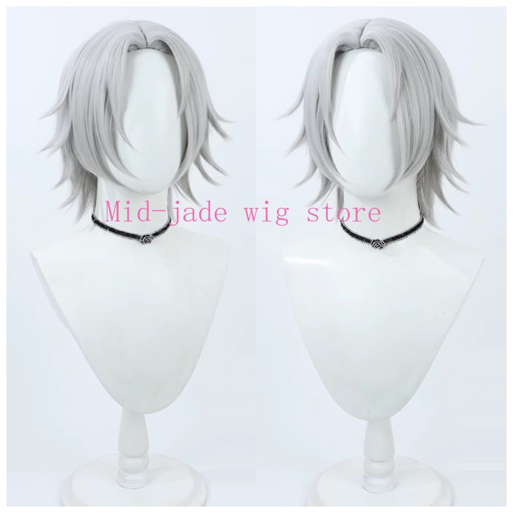 Photography Japanese - Hayato Gokudera Cosplay Pruik Zilvergrijs Haar