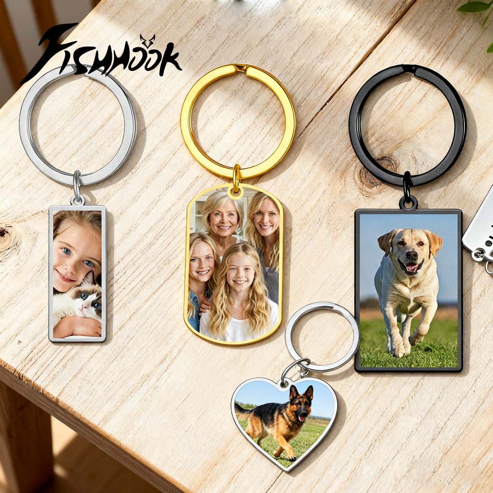 Photographic Memory - Familiepaar, fotoprint, sleutelhanger, gepersonaliseerd, op maat
