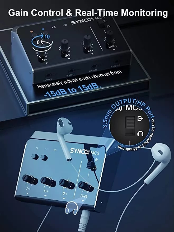Synco MC3 Lite Audio Mixer 4-k - Photography Videos Free recensie en prijs